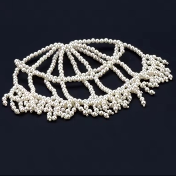 Vintage Pearl Elegant Beaded Headpiece - Picture 3 of 7